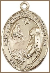 St Catherine of Bologna Medal - 14K Gold Filled - Medium