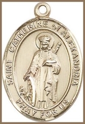 St Catherine of Alexandria Medal - 14K Gold Filled - Medium