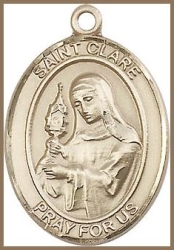 St Clare Medal - 14K Gold Filled - Medium