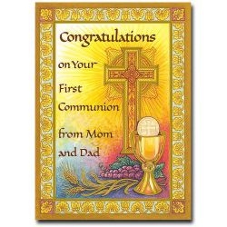 First Communion Card from Mom and Dad