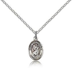 St Christopher Medal - Sterling Silver - Small