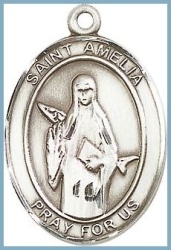 St Amelia Medal - Sterling Silver - Medium
