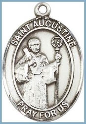 St Augustine Medal - Sterling Silver - Medium