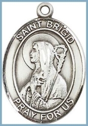 St Brigid Medal - Sterling Silver - Medium