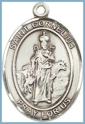 St Cornelius Medal - Sterling Silver - Medium