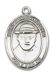 St Damien Molokai Medal - Sterling Silver - Medium