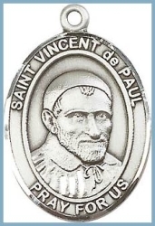 St Vincent de Paul Medal - Sterling Silver - Medium