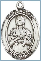 St Kateri Medal - Sterling Silver - Medium