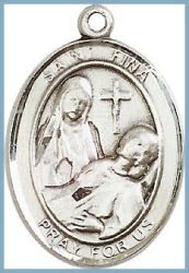 St Fina Medal - Sterling Silver - Medium