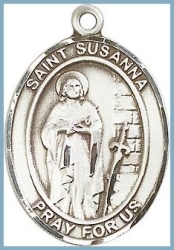 St Susanna Medal - Sterling Silver - Medium