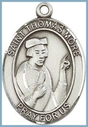 St Thomas More Medal - Sterling Silver - Medium
