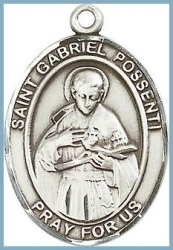 St Gabriel Possenti Medal - Sterling Silver - Medium