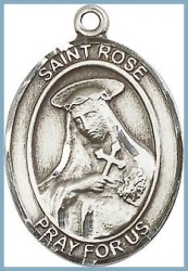 St Rose Medal - Sterling Silver - Medium
