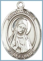 St Monica Medal - Sterling Silver - Medium