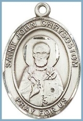 St John Chrysostom Medal - Sterling Silver - Medium