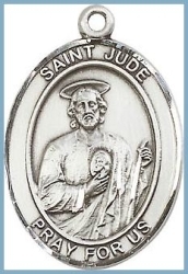 St Jude Medal - Sterling Silver - Medium
