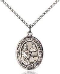 St Claude de la Columbiere Medal - Sterling Silver - Medium