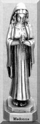 Madonna Pewter Statue