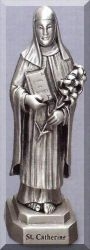 St Catherine Pewter Statue