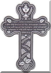 First Communion Cross - John 6:35