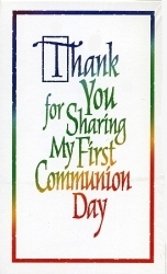 First Communion Thank You Cards