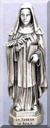 St Teresa of Avila Pewter Statue