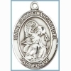 St Gabriel Archangel Medal - Sterling Silver - Medium