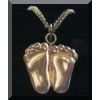 Precious Feet Necklace - Gold