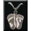 Precious Feet Necklace - Silver
