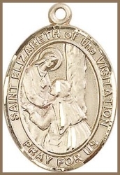 St Elizabeth of the Visitation Medal - 14K Gold Filled - Medium