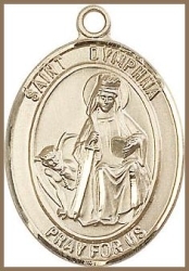 St Dymphna Medal - 14K Gold Filled - Medium