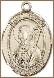 St Brigid Medal - 14K Gold Filled - Medium