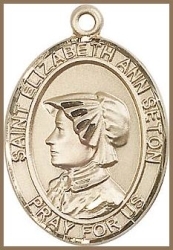 St Elizabeth Ann Seton Medal - 14K Gold Filled - Medium