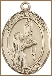 St Bernadette Medal - 14K Gold Filled - Medium