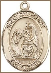 St Catherine of Siena Medal - 14K Gold Filled - Medium