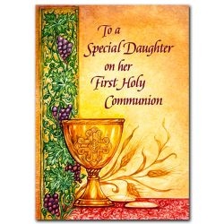 First Communion Card for Daughter