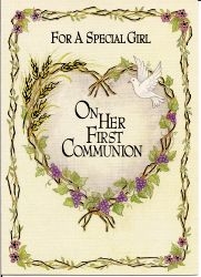 First Communion Card for a Girl