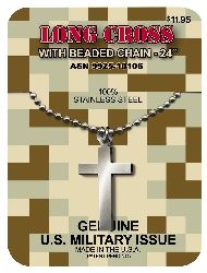 GI Jewelry Long Cross - Military Issue