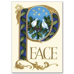 Peace Doves Christmas Card with Scripture