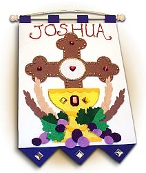 First Communion Banner Kit - Cross of Redemption - Blue