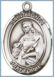 St Agnes Medal - Sterling Silver - Medium