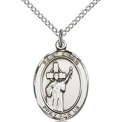 St Aidan Medal - Sterling Silver - Medium