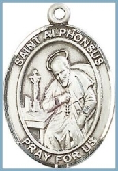 St Alphonsus Medal - Sterling Silver - Medium