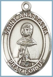 St Anastasia Medal - Sterling Silver - Medium