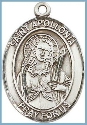 St Apollonia Medal - Sterling Silver - Medium