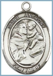 St Anthony Medal - Sterling Silver - Medium