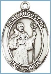 St Augustine Medal - Sterling Silver - Medium