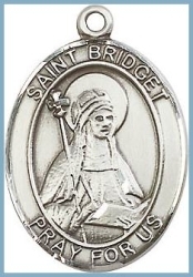 St Bridget Medal - Sterling Silver - Medium