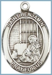 St Benjamin Medal - Sterling Silver - Medium