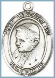 Pope Benedict Medal - Sterling Silver - Medium